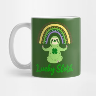 St Patricks Day Lucky Sloth Spirit Animal Mug